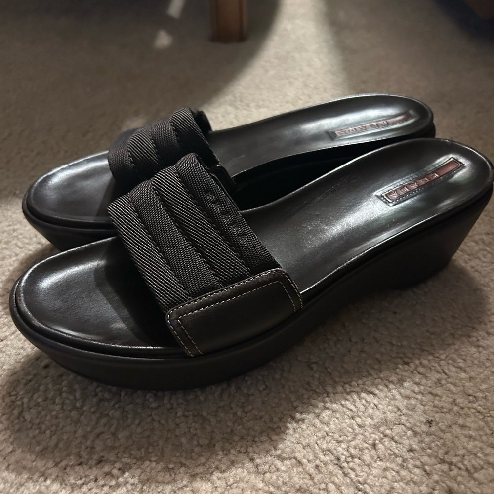 Vintage Prada Platform Slide Sandals - Picture 7 of 15